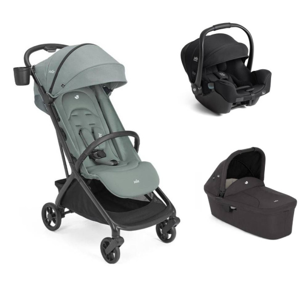 Poussette trio porto sky + siège auto i-starter eclipse + nacelle ramble shale Joie