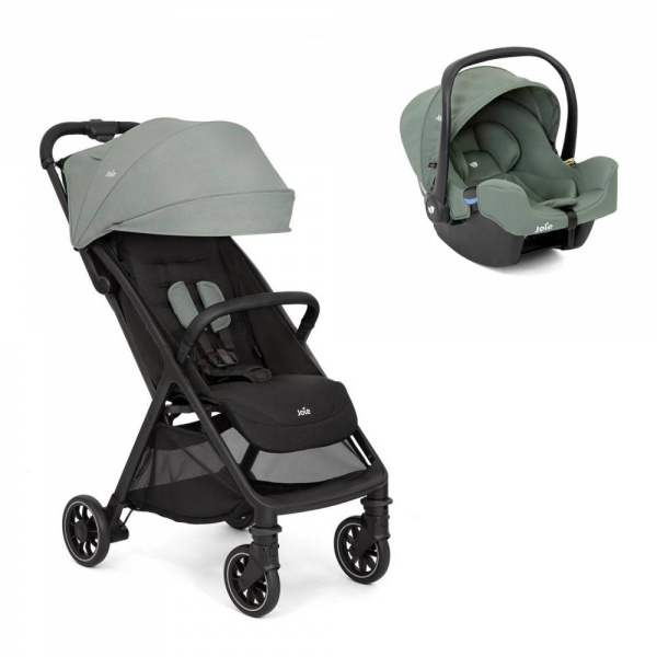 Poussette duo pact pro oak beige + siège auto i-snug 2 shale noir Joie