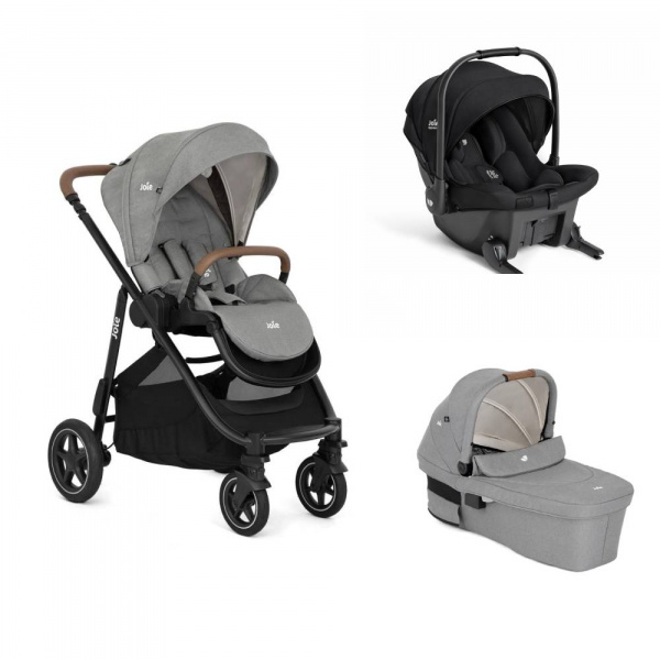 Poussette trio versatrax shale + siège auto sprint eclipse + nacelle ramble xl shale noir Joie
