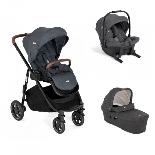 Poussette trio versatrax shale + siège auto sprint eclipse + nacelle ramble xl shale noir Joie
