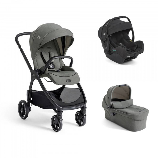 Poussette trio valora + siège auto i-gemm 3 raven + nacelle ramble xl evergreen Joie