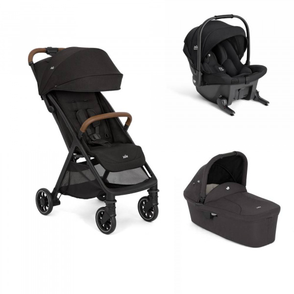 Poussette trio pact pro shale + siège auto sprint eclipse + nacelle ramble shale noir Joie