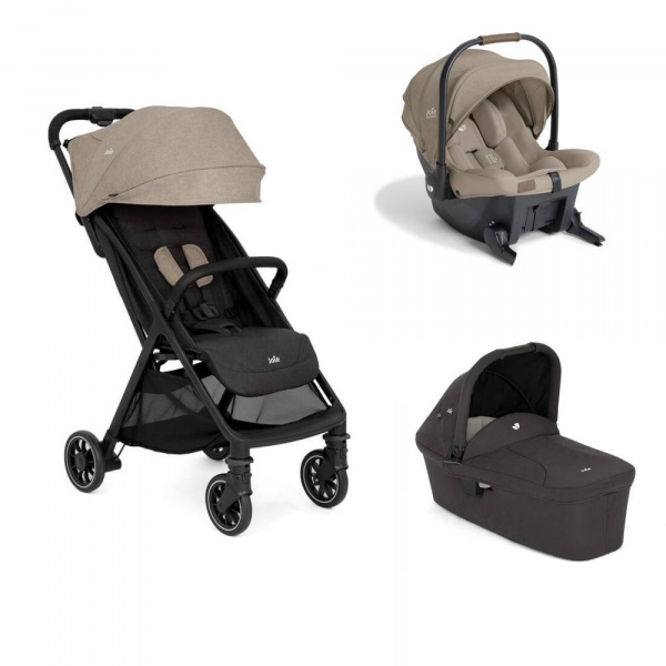 Poussette trio pact pro shale + siège auto sprint eclipse + nacelle ramble shale noir Joie