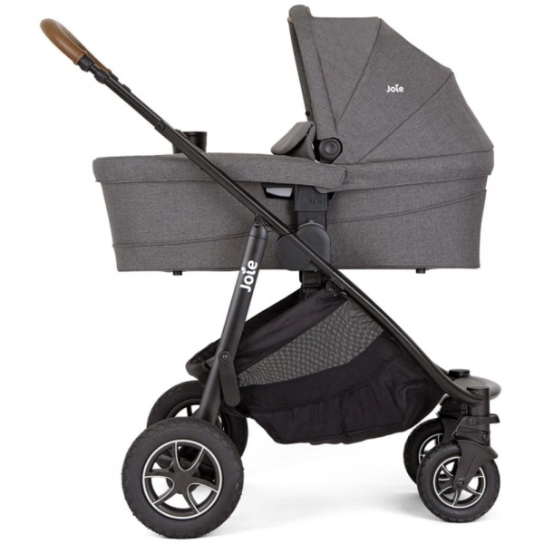 Poussette trio versatrax + siège auto i-snug 2 + nacelle ramble xl shell gray gris Joie