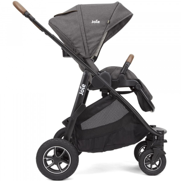Poussette trio versatrax + siège auto i-snug 2 + nacelle ramble xl shell gray gris Joie