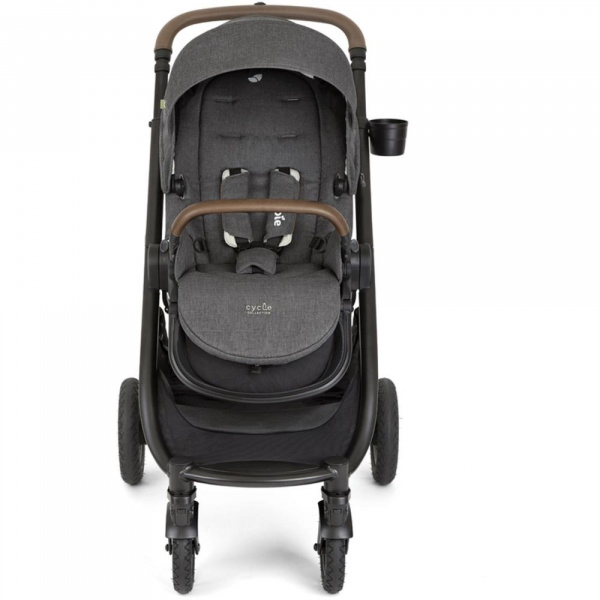 Poussette trio versatrax + siège auto i-snug 2 + nacelle ramble xl shell gray gris Joie