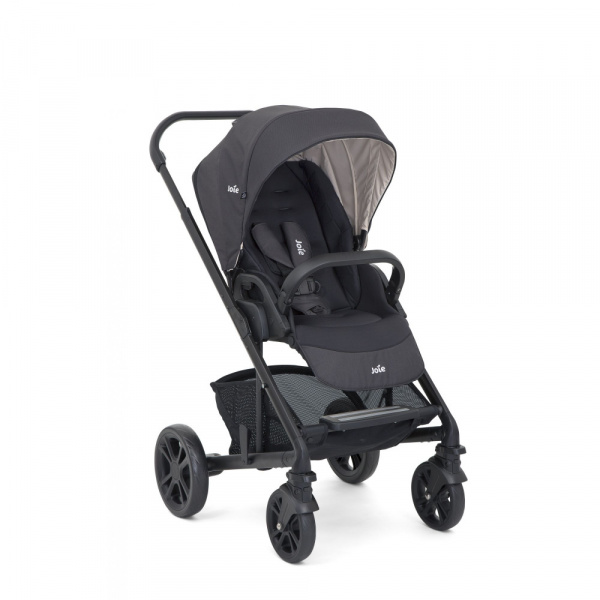 Poussette trio chrome + nacelle chrome + coque i-snug 2 ember noir Joie