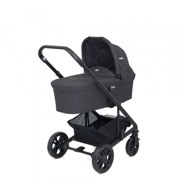 Poussette trio chrome + nacelle chrome + coque i-snug 2 ember noir Joie