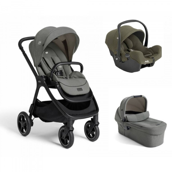 Poussette trio finiti signature + siège auto i-snug 2 fern + nacelle ramble signature xl evergreen Joie