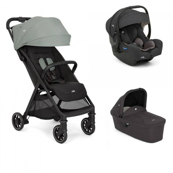 Poussette trio pact pro + siège auto i-gemm 3 + nacelle ramble shale noir Joie