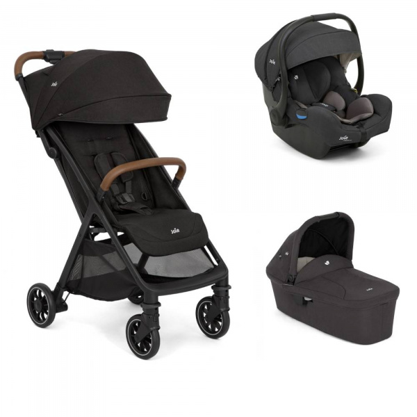 Poussette trio pact pro + siège auto i-gemm 3 + nacelle ramble shale noir Joie