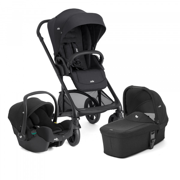 Poussette trio chrome 2 + siège auto i-snug 2 + nacelle chrome 2 raven Joie
