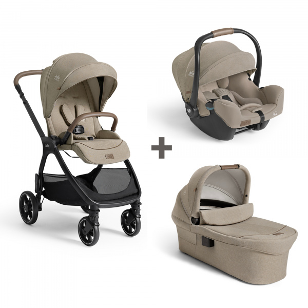 Poussette trio valora + siège auto i-starter + nacelle ramble xl sandstone Joie