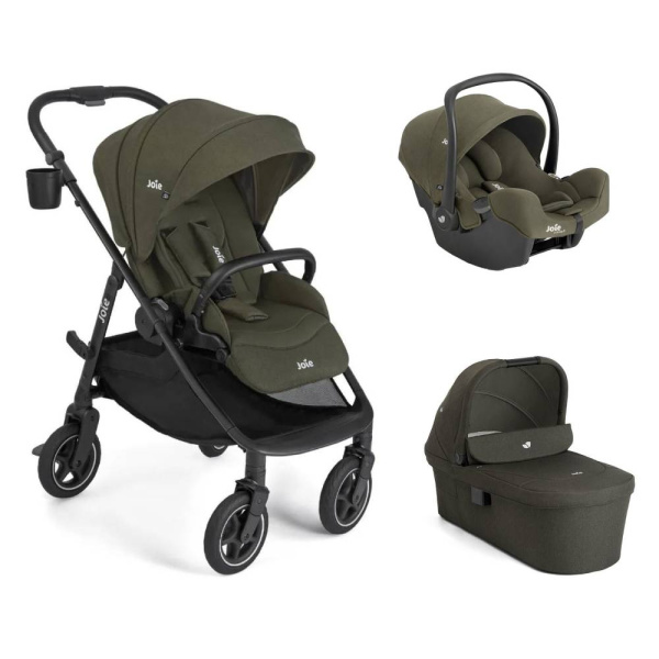 Poussette trio versadrift + siège auto i-snug 2 + nacelle ramble xl fern Joie