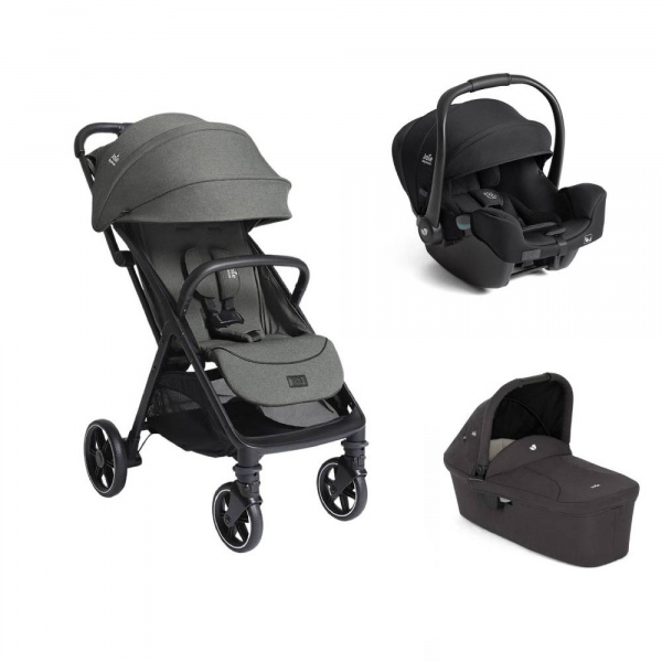 Poussette trio parcel lx signature evergreen + siège auto i-starter eclipse + nacelle ramble shale Joie