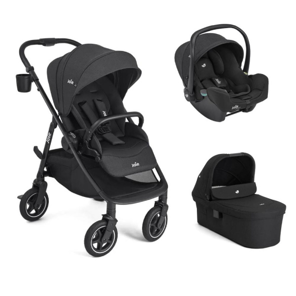 Poussette trio versadrift + siège auto i-snug 2 + nacelle ramble xl raven Joie