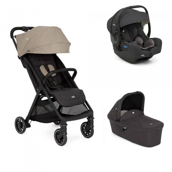 Poussette trio pact pro + siège auto i-gemm 3 + nacelle ramble shale noir Joie