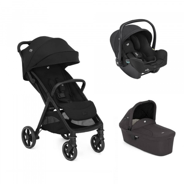 Poussette trio parcel lx signature eclipse + siège auto i-snug 2 raven + nacelle ramble shale Joie