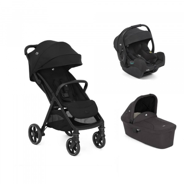 Poussette trio parcel lx signature eclipse + siège auto i-gemm 3 raven + nacelle ramble shale Joie