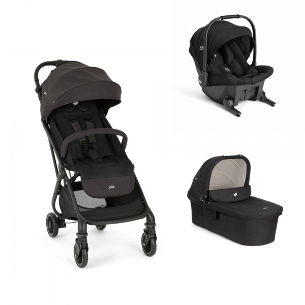 Poussette trio tourist + siège auto sprint eclipse + nacelle ramble xl shale noir Joie