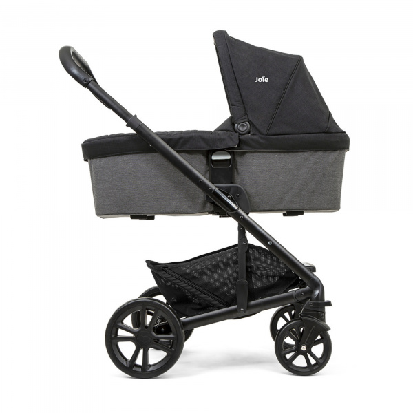 Poussette trio chrome shale + siège auto i-jemini eclipse + nacelle chrome shale noir Joie