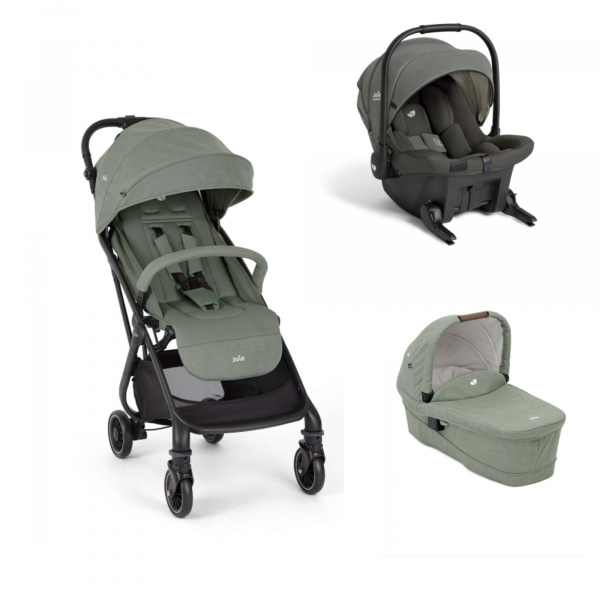Poussette trio tourist + siège auto sprint evergreen + nacelle ramble xl laurel vert Joie