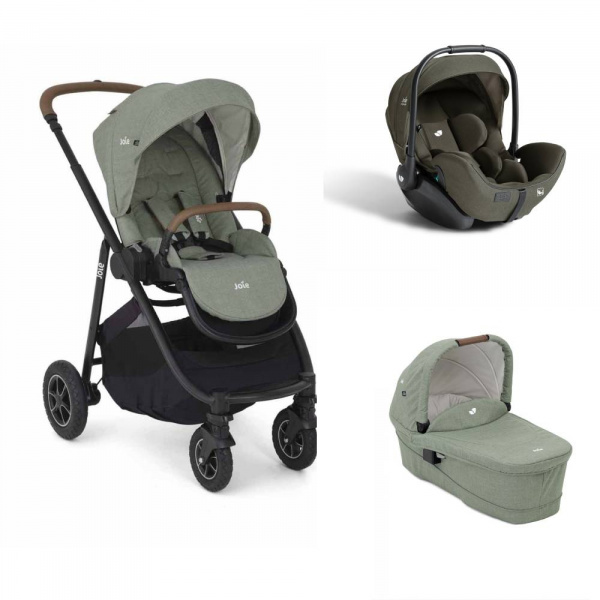 Poussette trio versatrax laurel + siège auto i-level pro evergreen + nacelle ramble xl laurel vert Joie