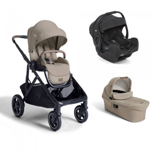 Poussette trio versiti + siège auto i-gemm 3 raven + nacelle ramble xl sandstone Joie