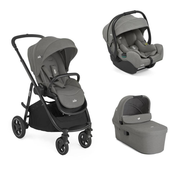 Poussette trio versatrax + siège auto i-gemm 3 + nacelle ramble xl quartz Joie