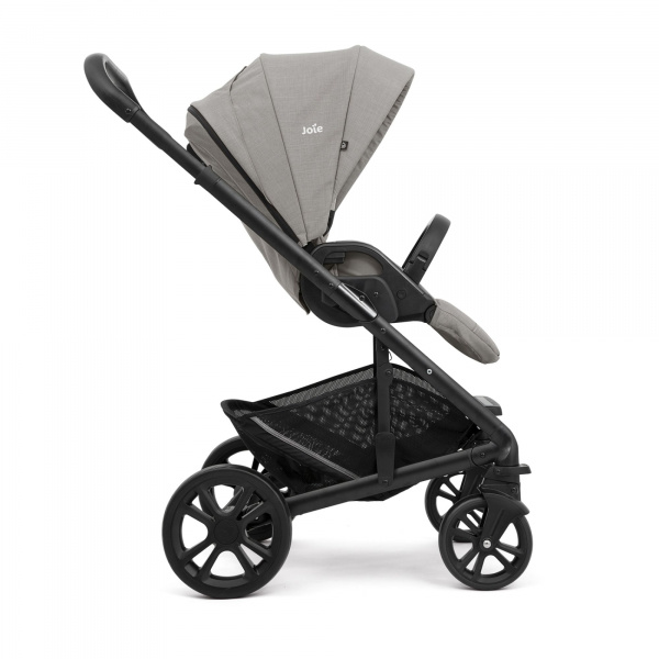 Poussette trio chrome + nacelle chrome + coque i-snug 2 ember noir Joie