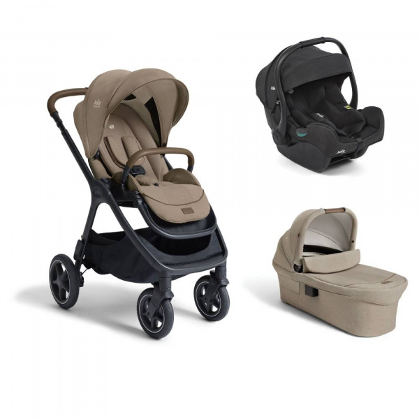 Poussette trio finiti signature + siège auto i-gemm 3 raven + nacelle ramble signature xl sandstone Joie