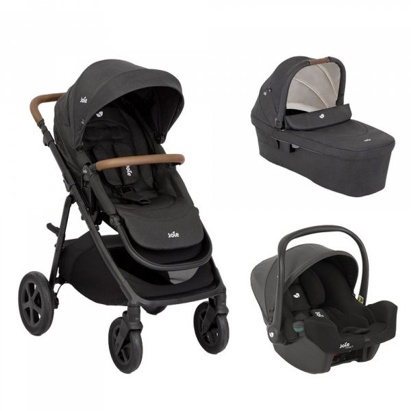 Poussette trio alore + siège auto i-snug 2 + nacelle ramble xl shale noir Joie