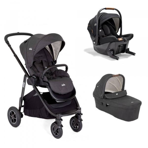 Poussette trio versatrax shale + siège auto sprint eclipse + nacelle ramble xl shale noir Joie