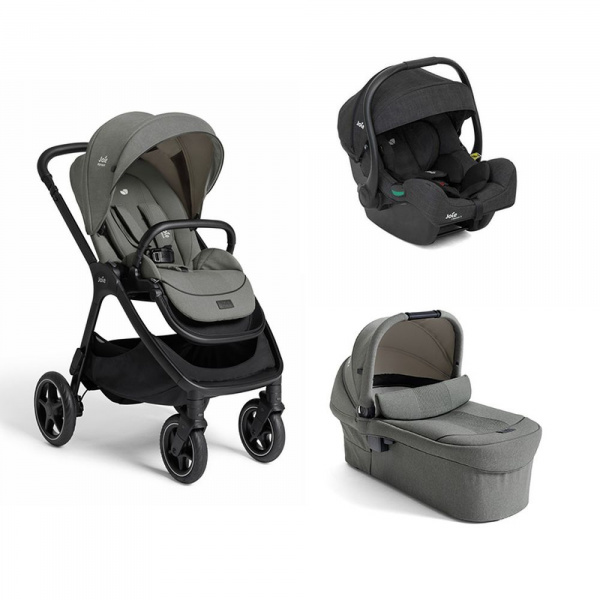 Poussette trio finiti signature eclipse + siège auto i-gemm 3 shale + nacelle ramble signature xl eclipse noir Joie