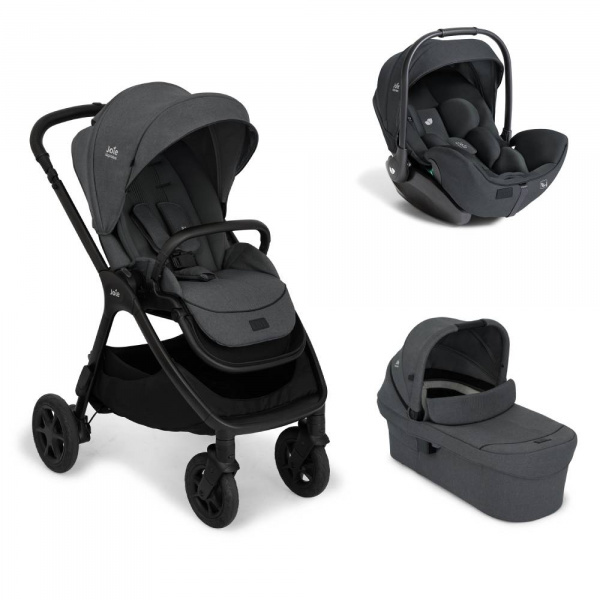 Poussette trio finiti + siège auto i-level pro + nacelle ramble xl ebony gris Joie