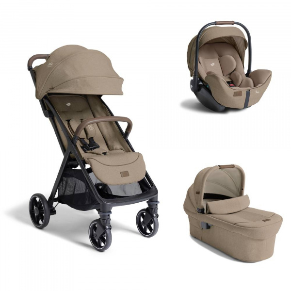 Poussette trio parcel lx signature + siège auto i-level pro signature + nacelle ramble xl sandstone beige Joie