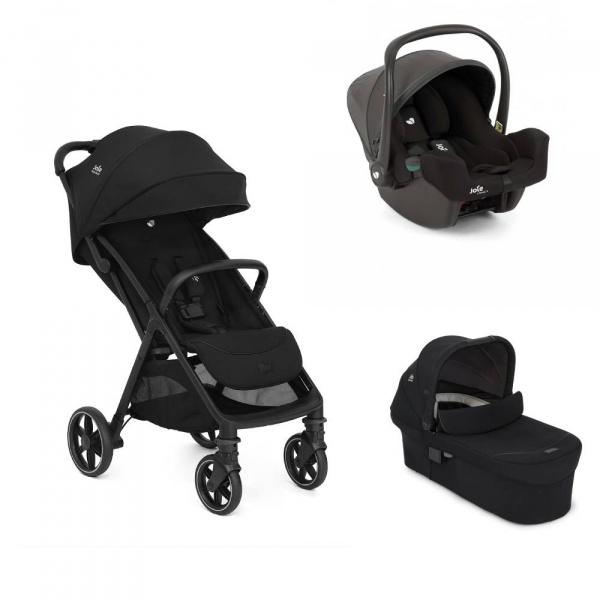 Poussette trio parcel lx signature eclipse + siège auto i-snug 2 shale + nacelle ramble xl eclipse noir Joie