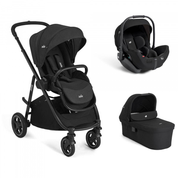 Poussette trio versatrax + siège auto i-level pro eclipse + nacelle ramble xl raven Joie