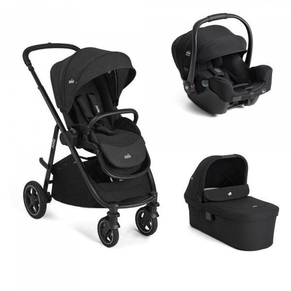 Poussette trio versatrax + siège auto i-starter eclipse + nacelle ramble xl raven Joie