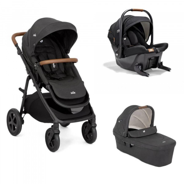 Poussette trio alore shale + siège auto sprint eclipse + nacelle ramble xl shale noir Joie