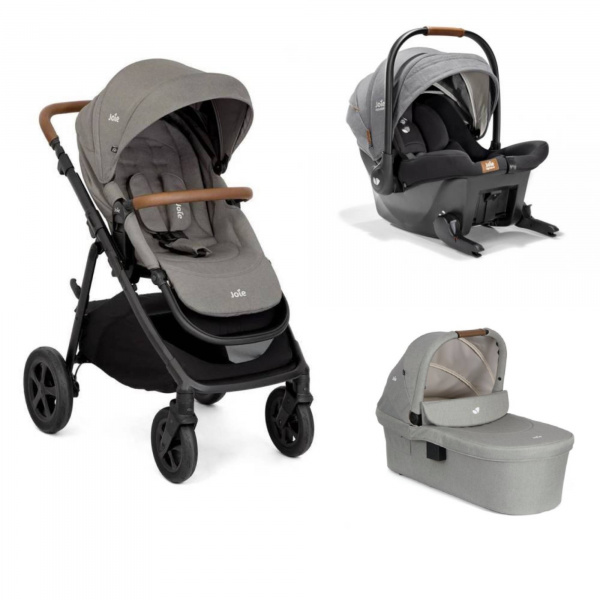 Poussette trio alore shale + siège auto sprint eclipse + nacelle ramble xl shale noir Joie