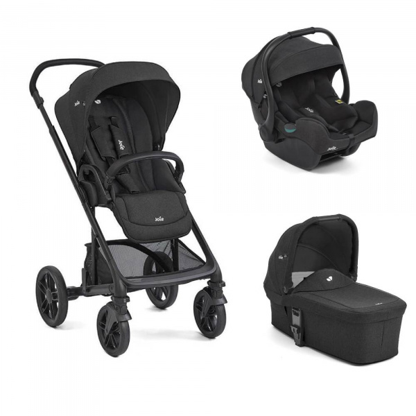Poussette trio chrome 2 + siège auto i-gemm 3 + nacelle chrome 2 raven Joie