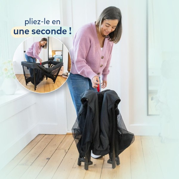 Lit de voyage parapluie amigo shale noir Joie