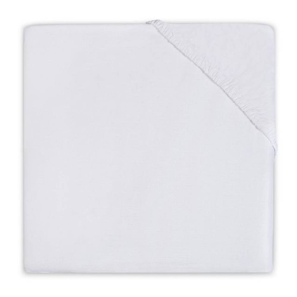 Drap housse blanc 50x90 cm 100% coton bio pour le matelas de bébé