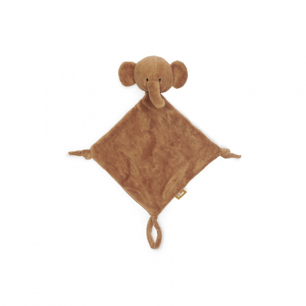 Doudou attache tétine elephant caramel de Jollein sur allobébé