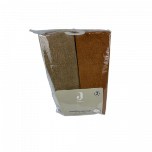 Les imparfaits - lot de 2 housses matelas à langer éponge 50 x 70 cm caramel et biscuit Jollein