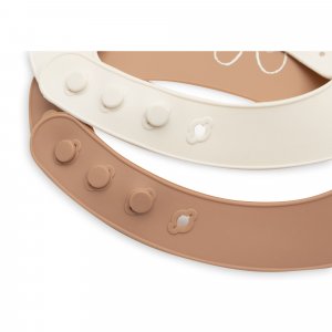 Lot de 2 bavoirs silicone kangaroots Jollein