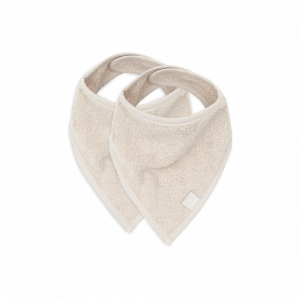 Lot de 2 bavoirs bandana éponge nougat Jollein