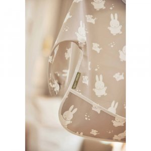 Bavoir manches longues imperméable miffy & snuffy olive Jollein