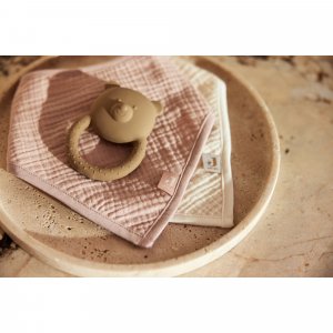 Lot de 2 bavoirs gaze de coton Jollein